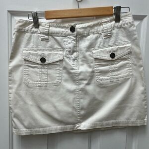 Tommy Hilfiger White Cotton Mini Skirt